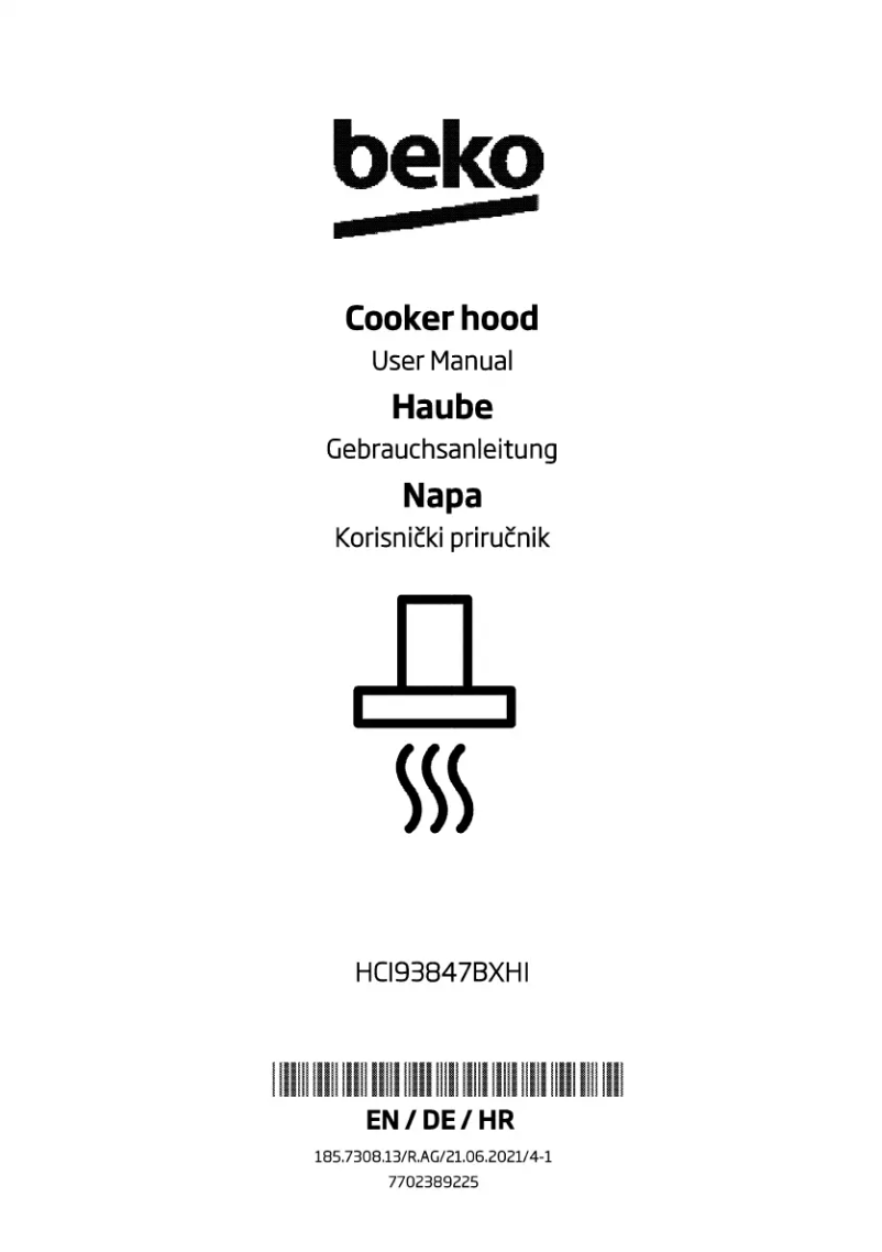 Page 1 de la notice Manuel utilisateur Beko HCI93847BXHI