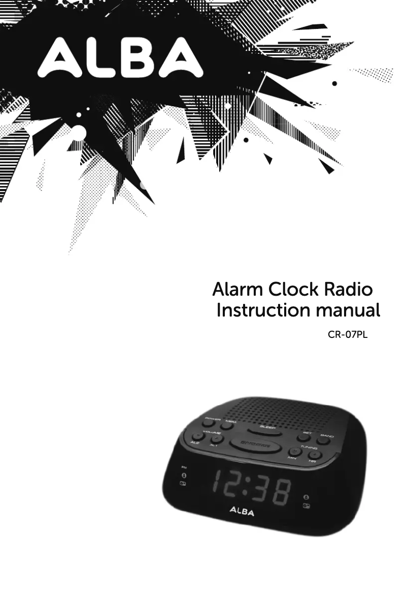 Page 1 de la notice Manuel utilisateur Bush Alba CR-07PL