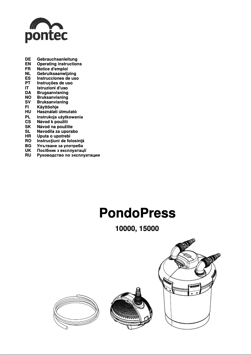 Page n°1 - Manuel utilisateur Pontec PondoPress 10000