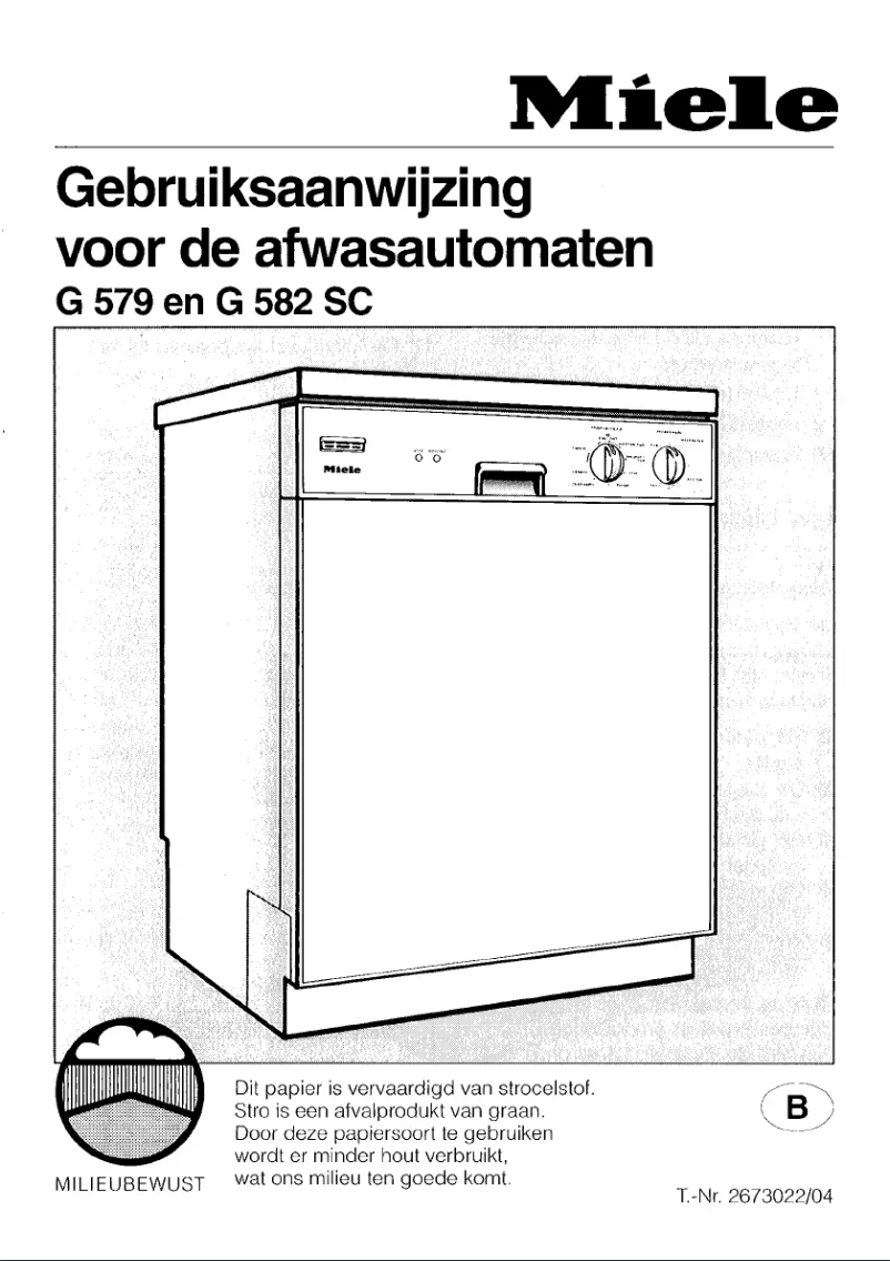 Page 1 de la notice Manuel utilisateur Miele G 582 SC