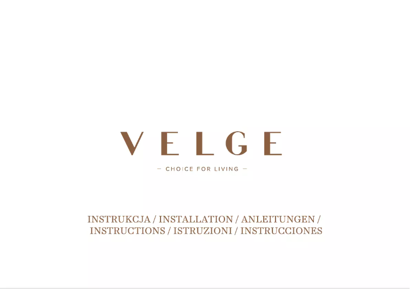 Page n°1 - Manuel utilisateur Velge Fluberg VICH 3114.1 X