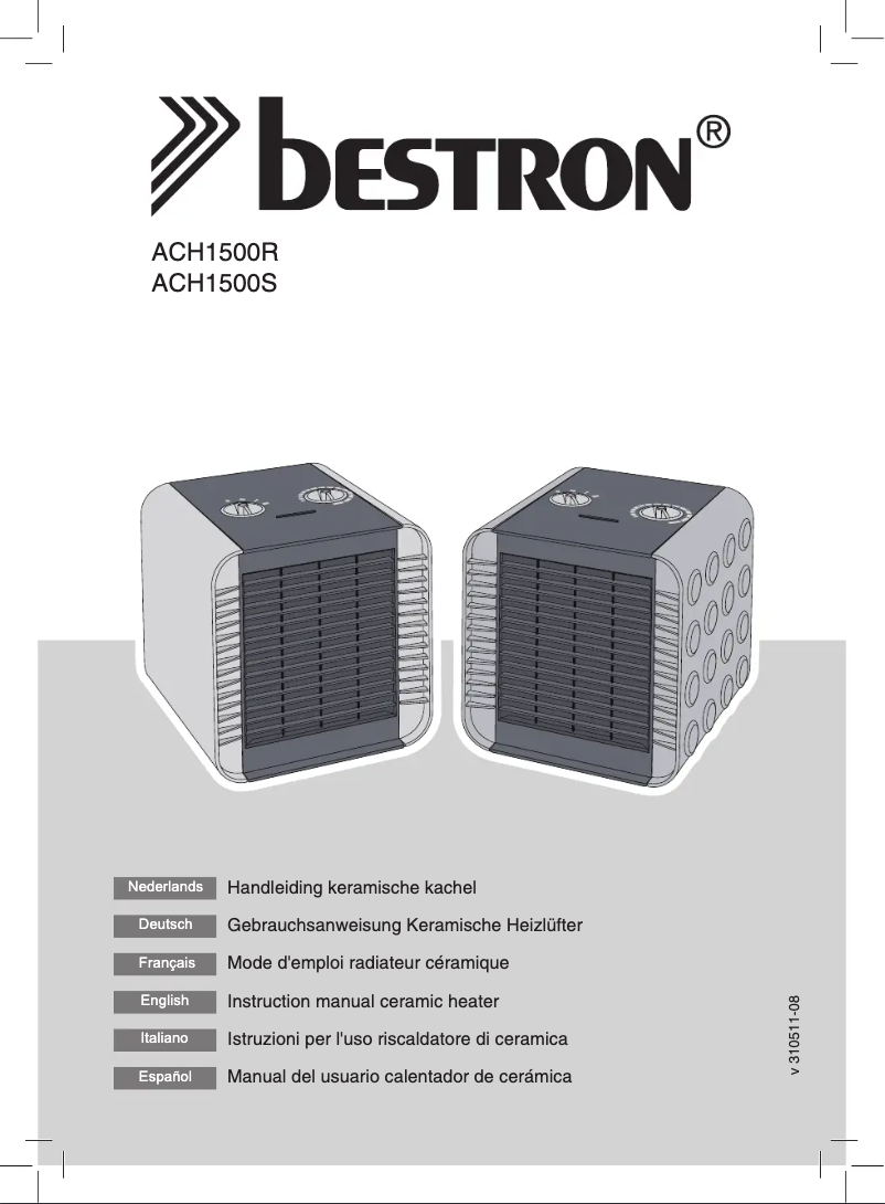 Page 1 de la notice Manuel utilisateur Bestron ACH1500R