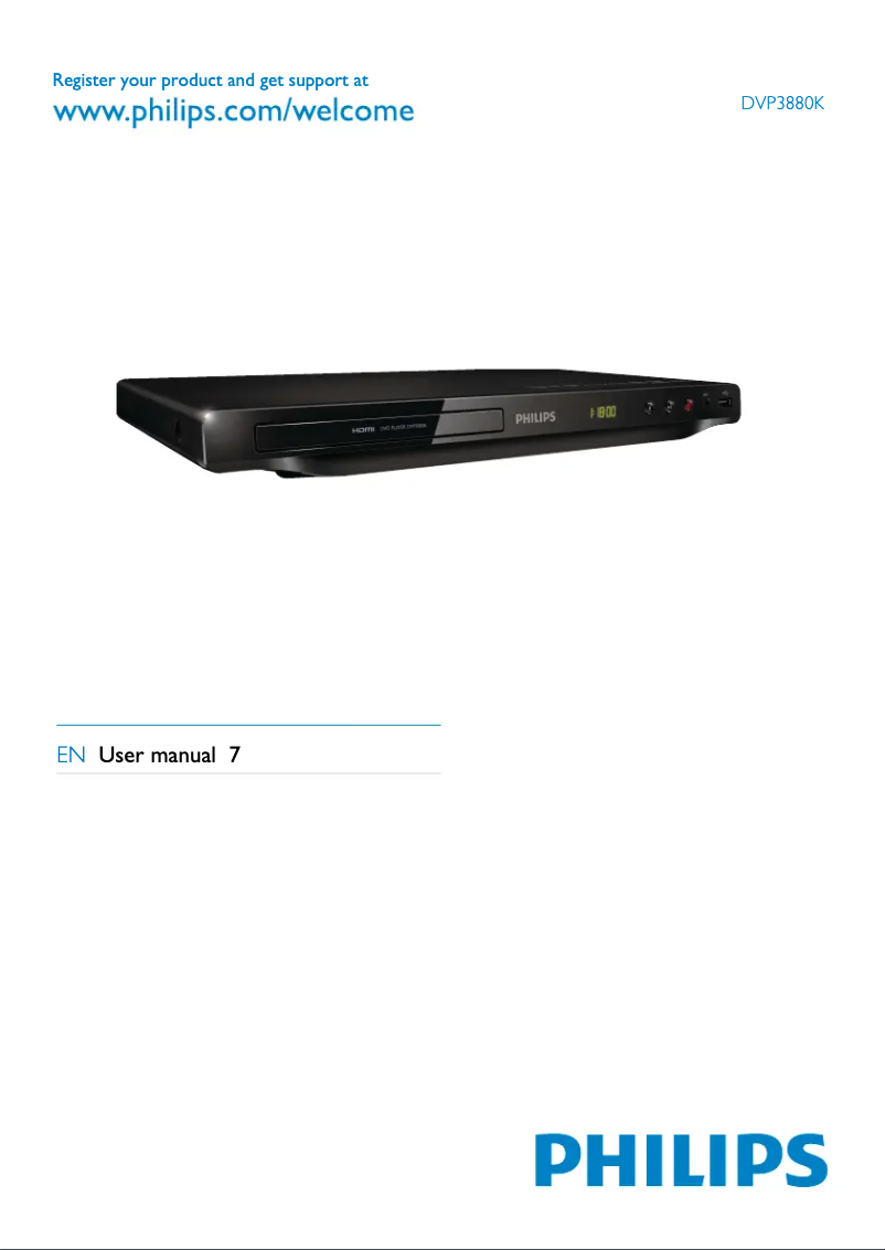 Page 1 de la notice Manuel utilisateur Philips DVP3880KX
