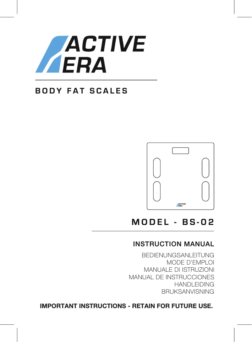 Page 1 de la notice Manuel utilisateur Active Era BS-02