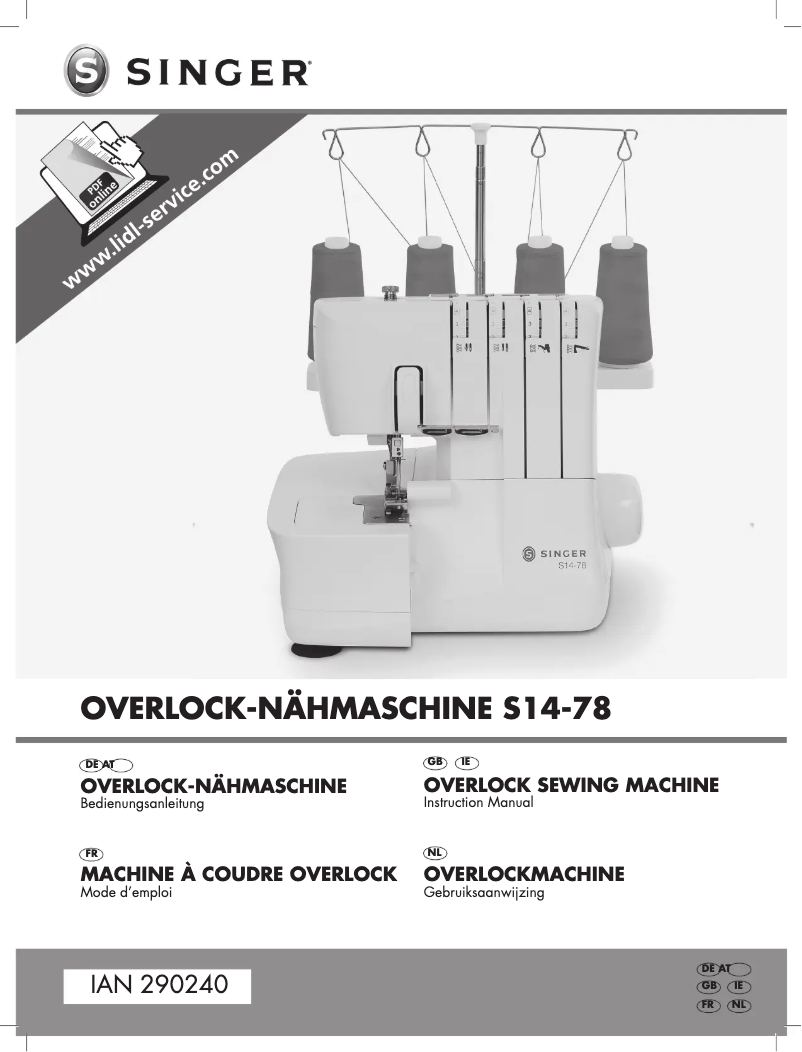 Page n°1 - Manuel utilisateur Singer S14-78