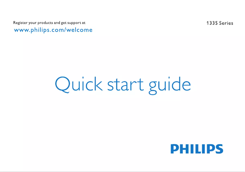 Page n°1 - Guide de démarrage rapide Philips 39PHA4250