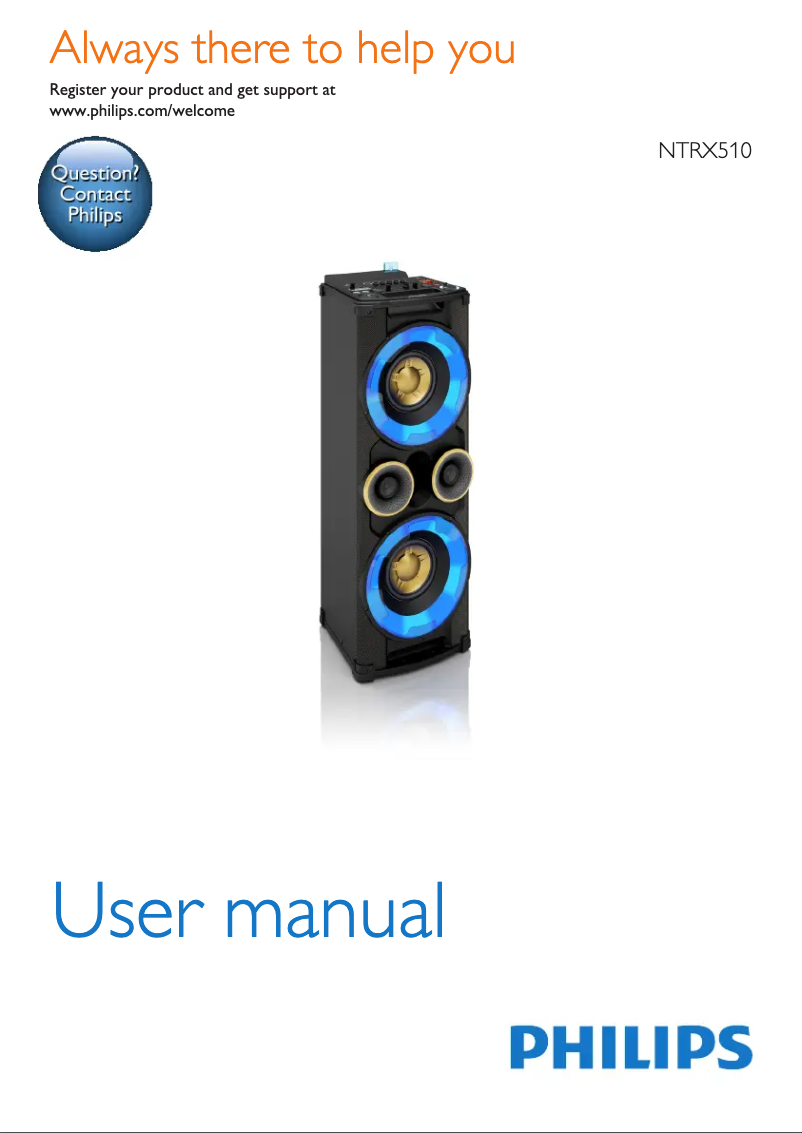Page 1 de la notice Manuel utilisateur Philips NTRX510