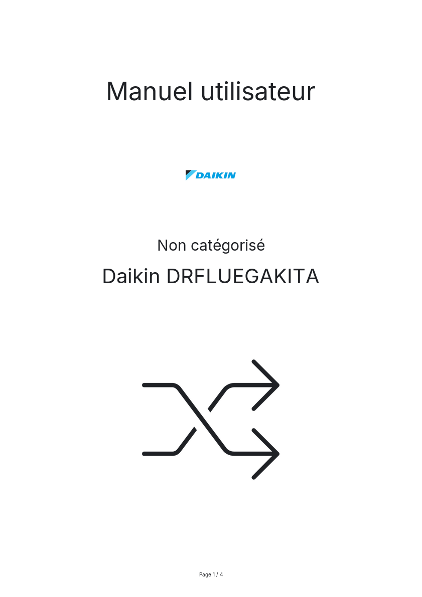 Page n°1 - Manuel utilisateur Daikin DRFLUEGAKITA