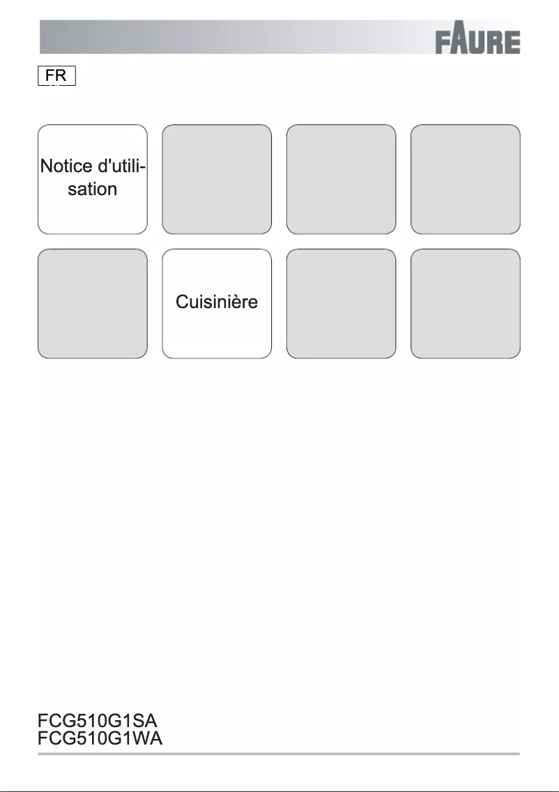 Image de la première page du manuel de l'appareil FCG510G1SA