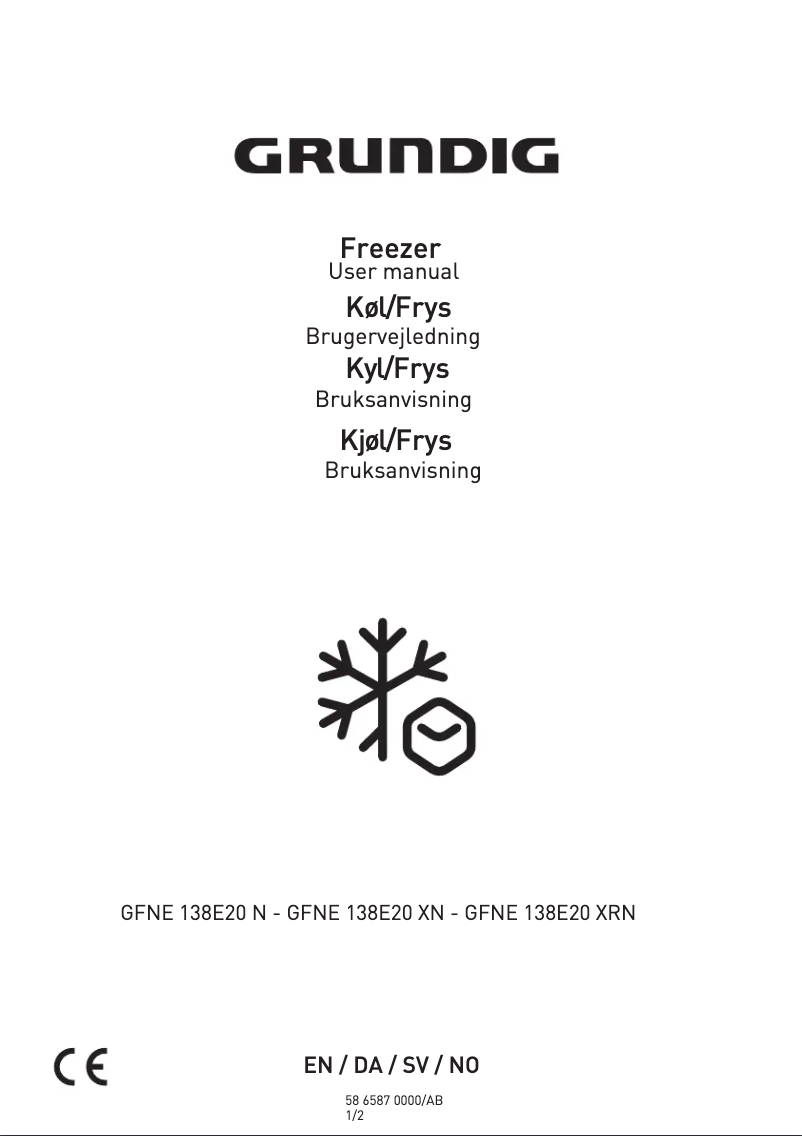 Page n°1 - Manuel utilisateur Grundig GFNE 138E20 XRN