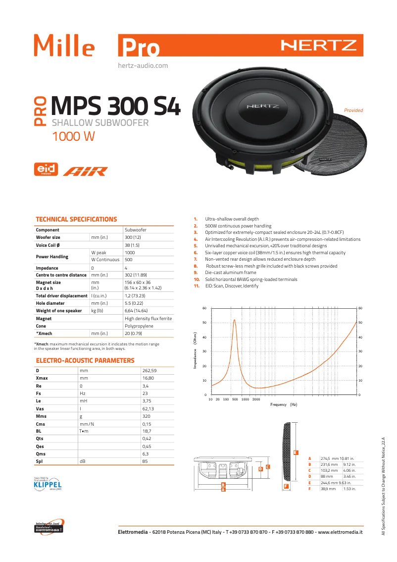 Image de la première page du manuel de l'appareil Mille Pro MPS 300 S4