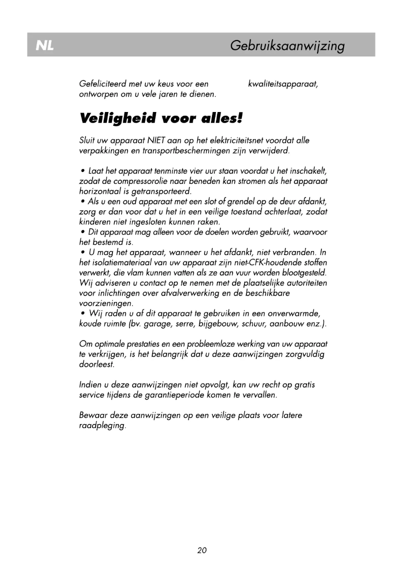 Image de la première page du manuel de l'appareil RRN 1313 HCA