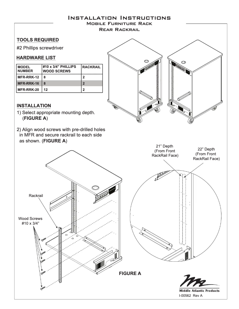 First page image of the manual for MFR-RRK-12