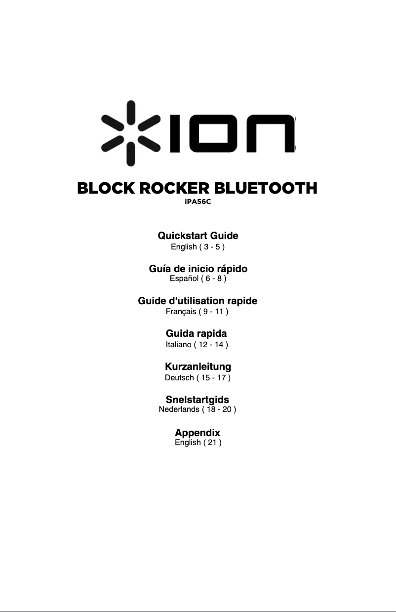 Page n°1 - Manuel utilisateur ION iPA56C