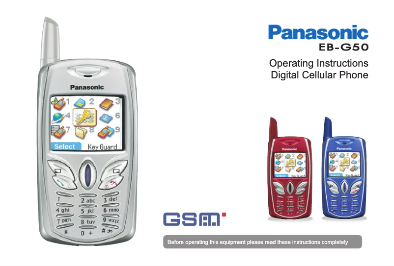 Imagen de la primera página del manual del dispositivo EB-G50