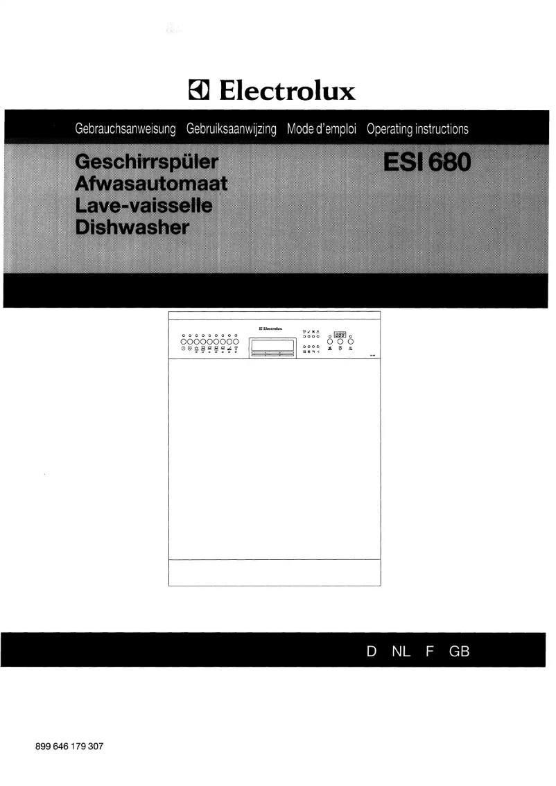 Page n°1 - Manuel utilisateur Electrolux ESI680