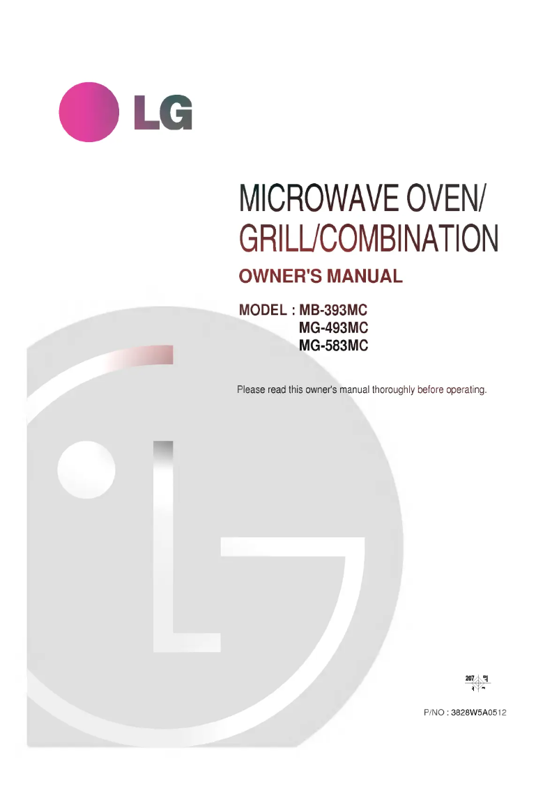 Page 1 de la notice Manuel utilisateur LG MB-393MC