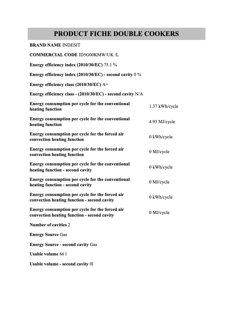 Imagen de la primera página del manual del dispositivo ID5G00KMW/UK