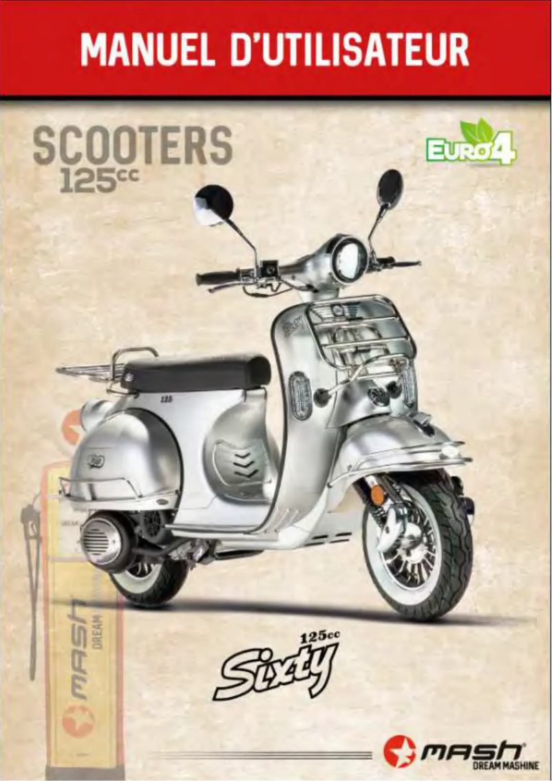 Page 1 de la notice Manuel utilisateur Mash Sixty 125cc (2020)