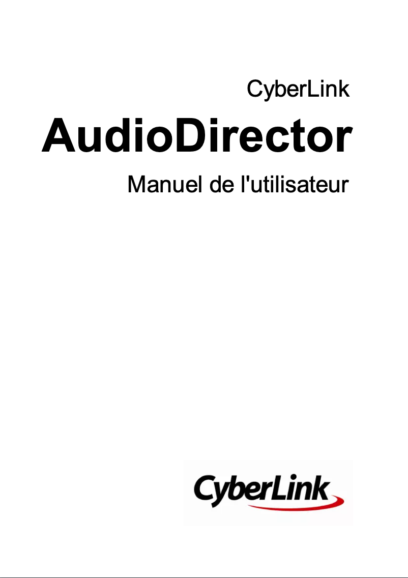 Page 1 de la notice Manuel utilisateur Cyberlink AudioDirector 4