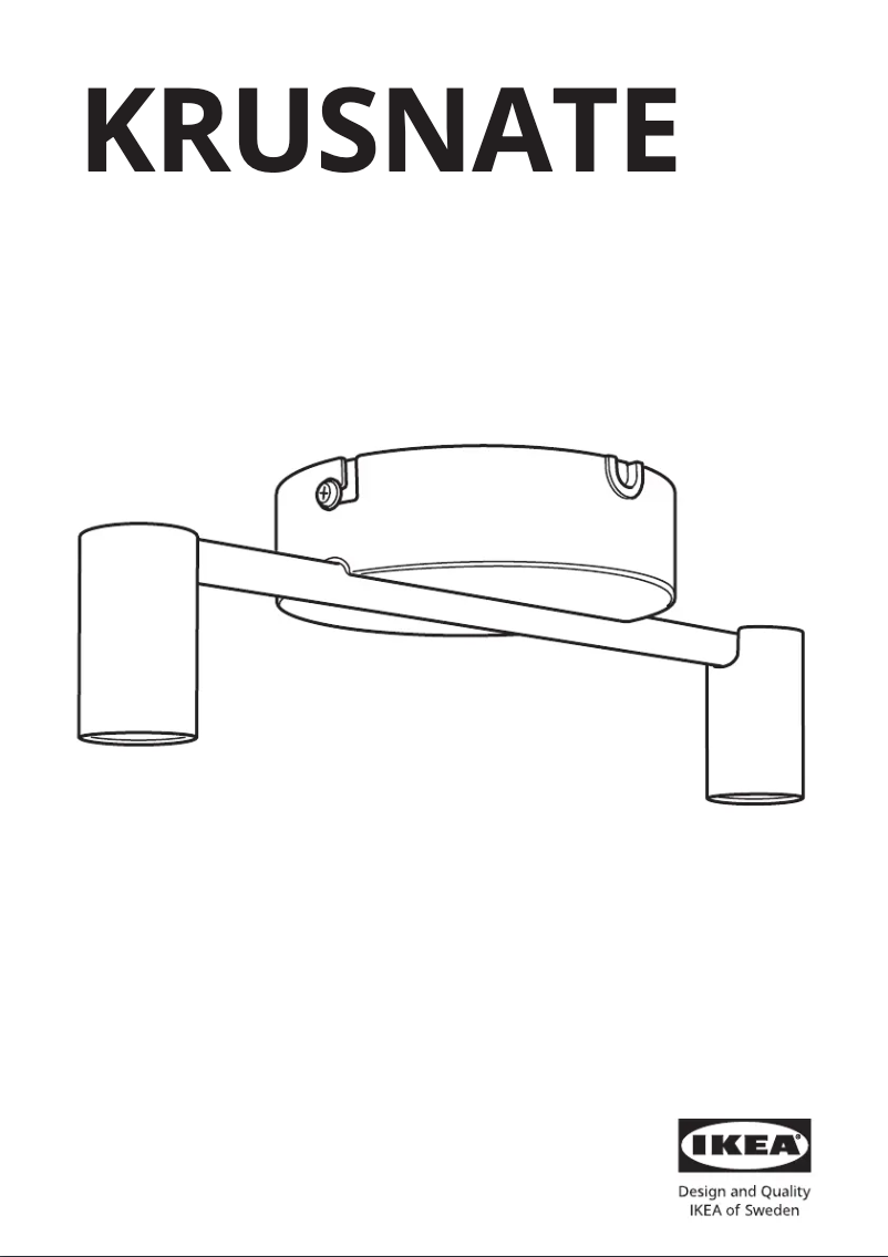 Page 1 de la notice Manuel utilisateur Ikea KRUSNATE 105.620.85