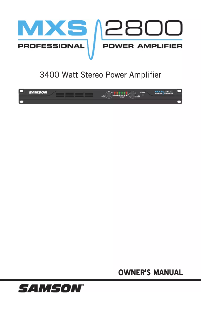 Image de la première page du manuel de l'appareil MXS2800