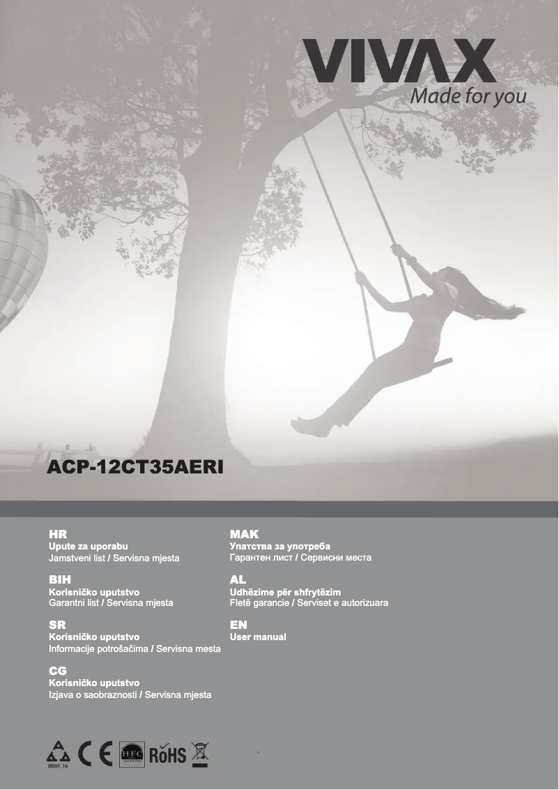 Page 1 de la notice Manuel utilisateur Vivax ACP-18CT50AERI