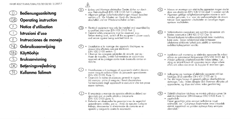 Page 1 de la notice Manuel utilisateur Grässlin FM-1