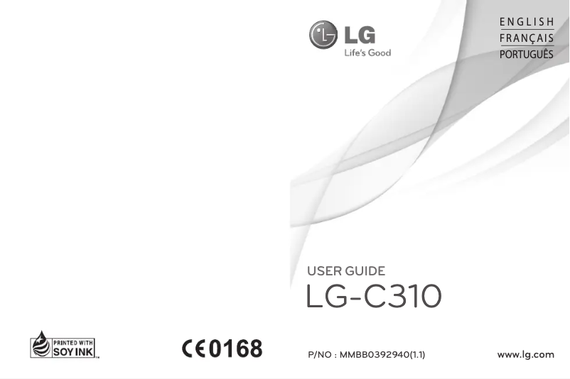 Page 1 de la notice Manuel utilisateur LG LGC310