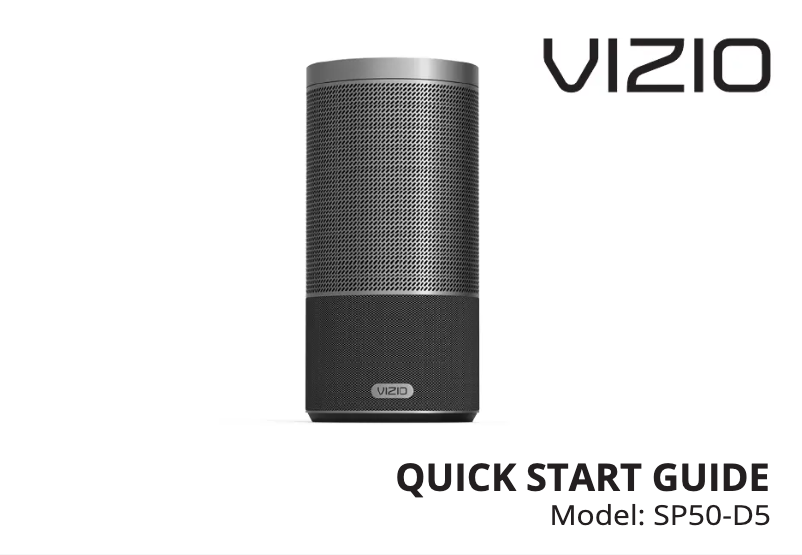 Page 1 de la notice Manuel utilisateur VIZIO SP50-D5