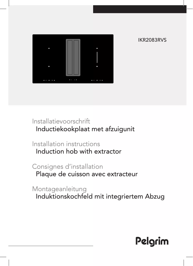 Página 1 del manual Guía de instalación Pelgrim IKR2083RVS