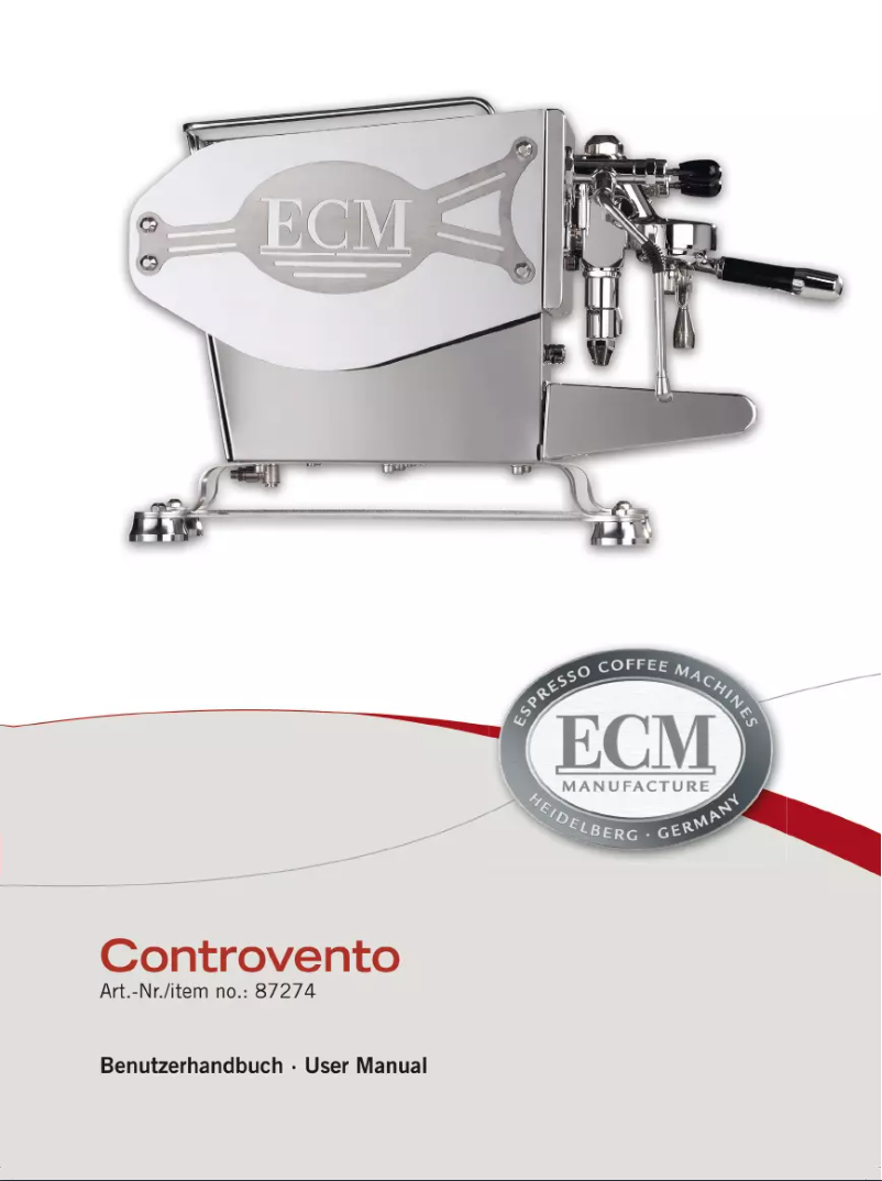 Page 1 de la notice Manuel utilisateur ECM Controvento