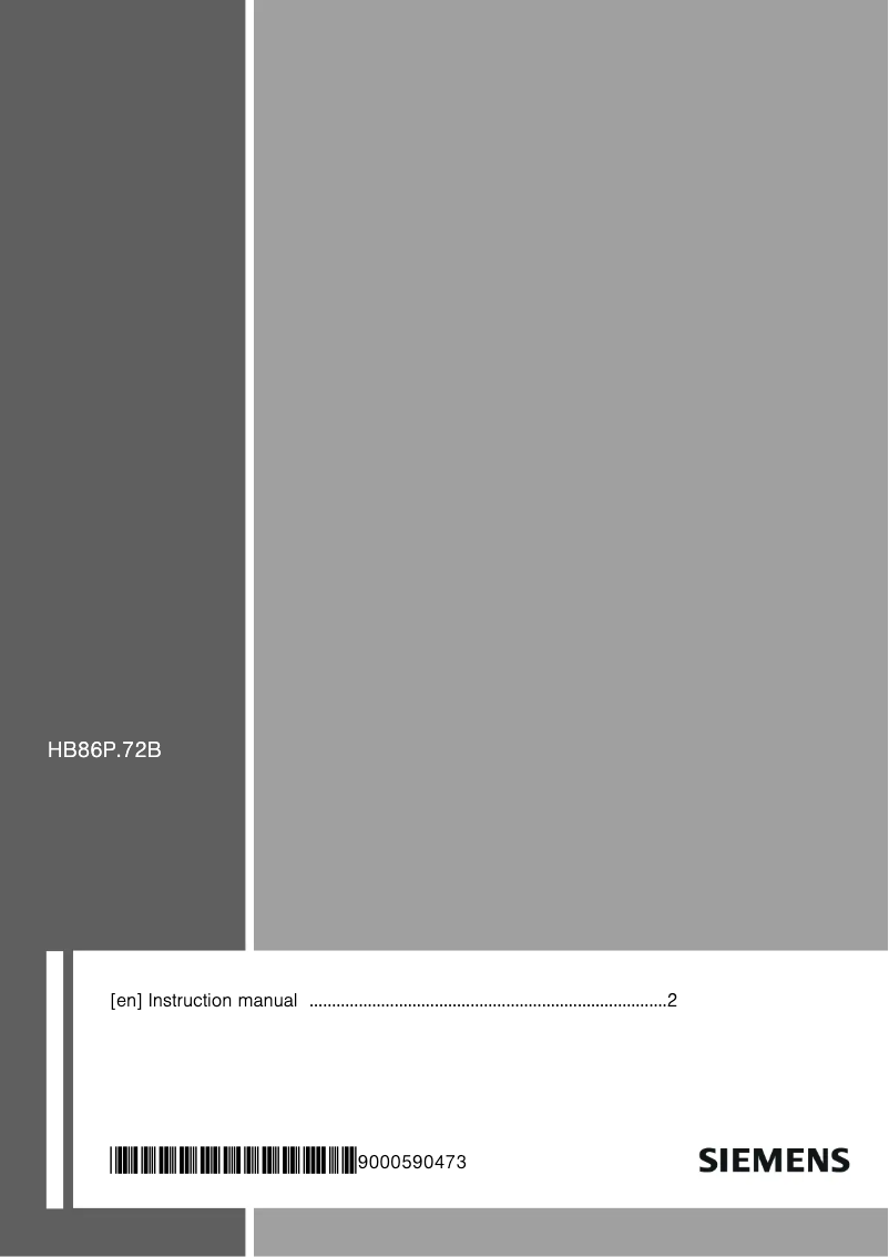 Image de la première page du manuel de l'appareil HB86P572B