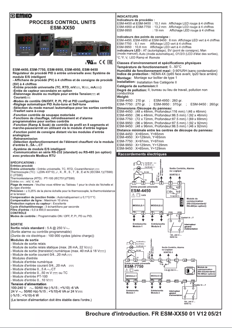 Image de la première page du manuel de l'appareil ESM-4450