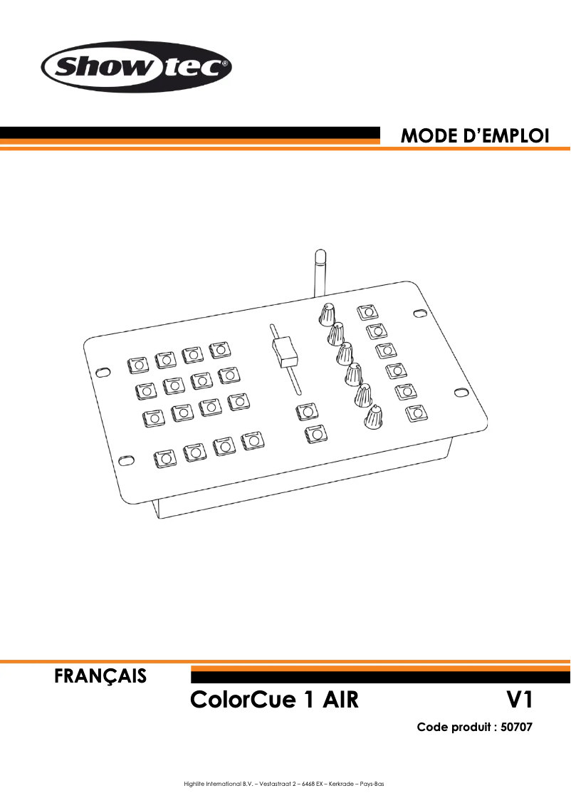 Page n°1 - Manuel utilisateur Showtec ColorCue 1 Air