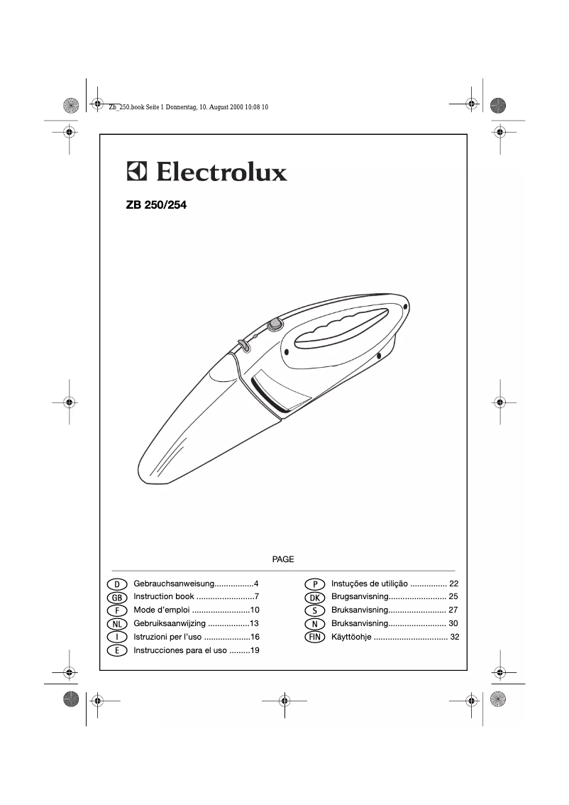 Image de la première page du manuel de l'appareil A160 GT
