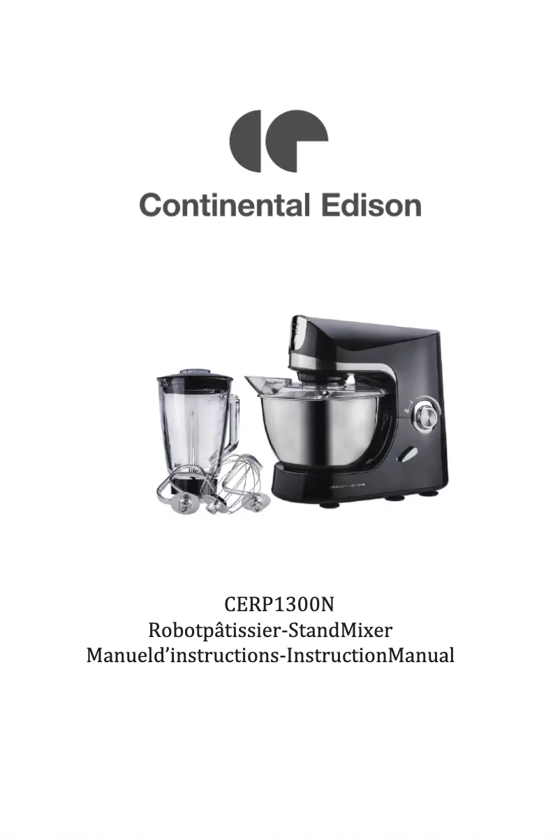 Page n°1 - Manuel utilisateur Continental Edison CERP1300N