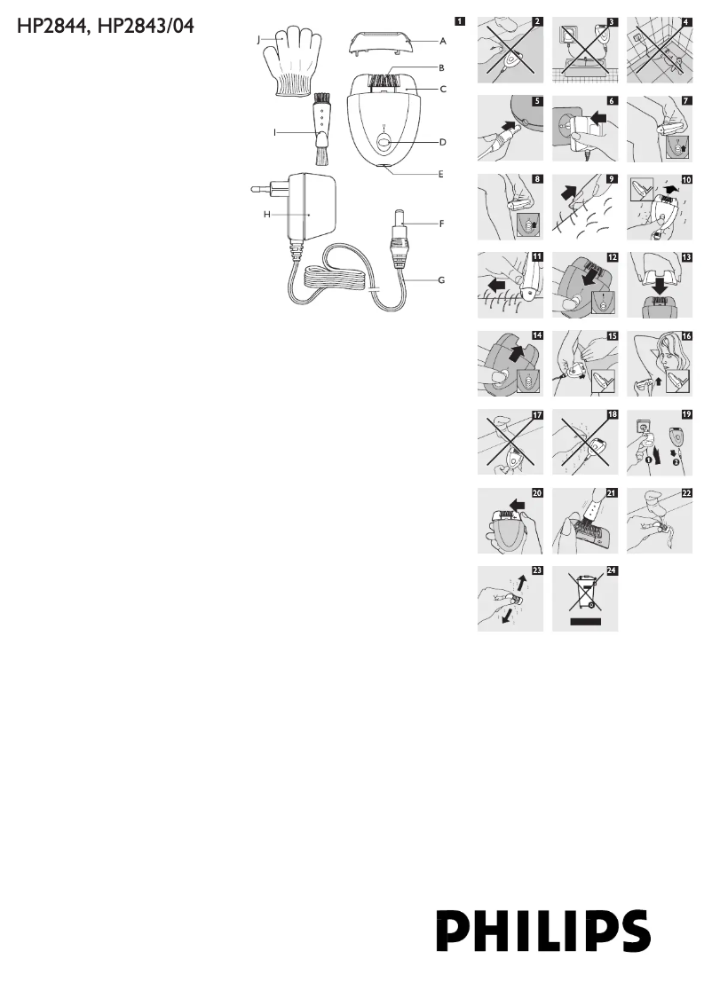 Page n°1 - Manuel utilisateur Philips Satinelle HP2843