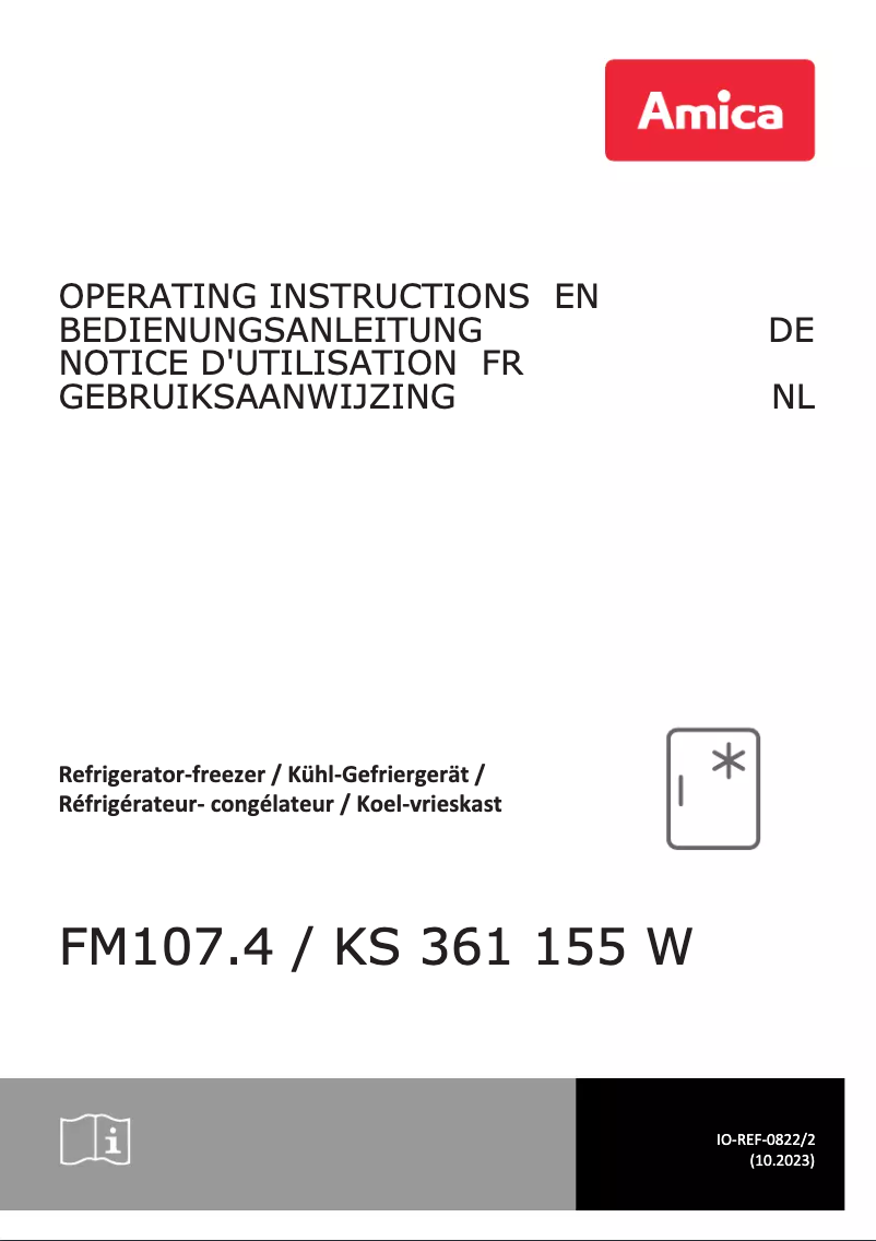 Page 1 de la notice Label énergétique Amica FM107.4