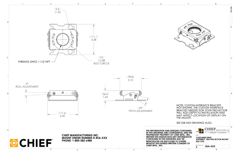 Página 1 del manual Manual de usuario Chief RSAUW