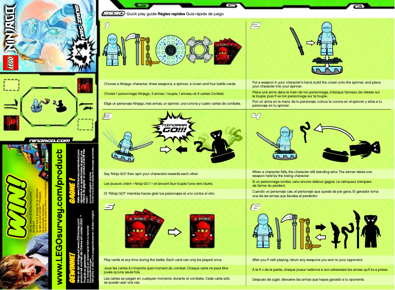 Page 1 de la notice Manuel utilisateur Lego Ninjago 9590