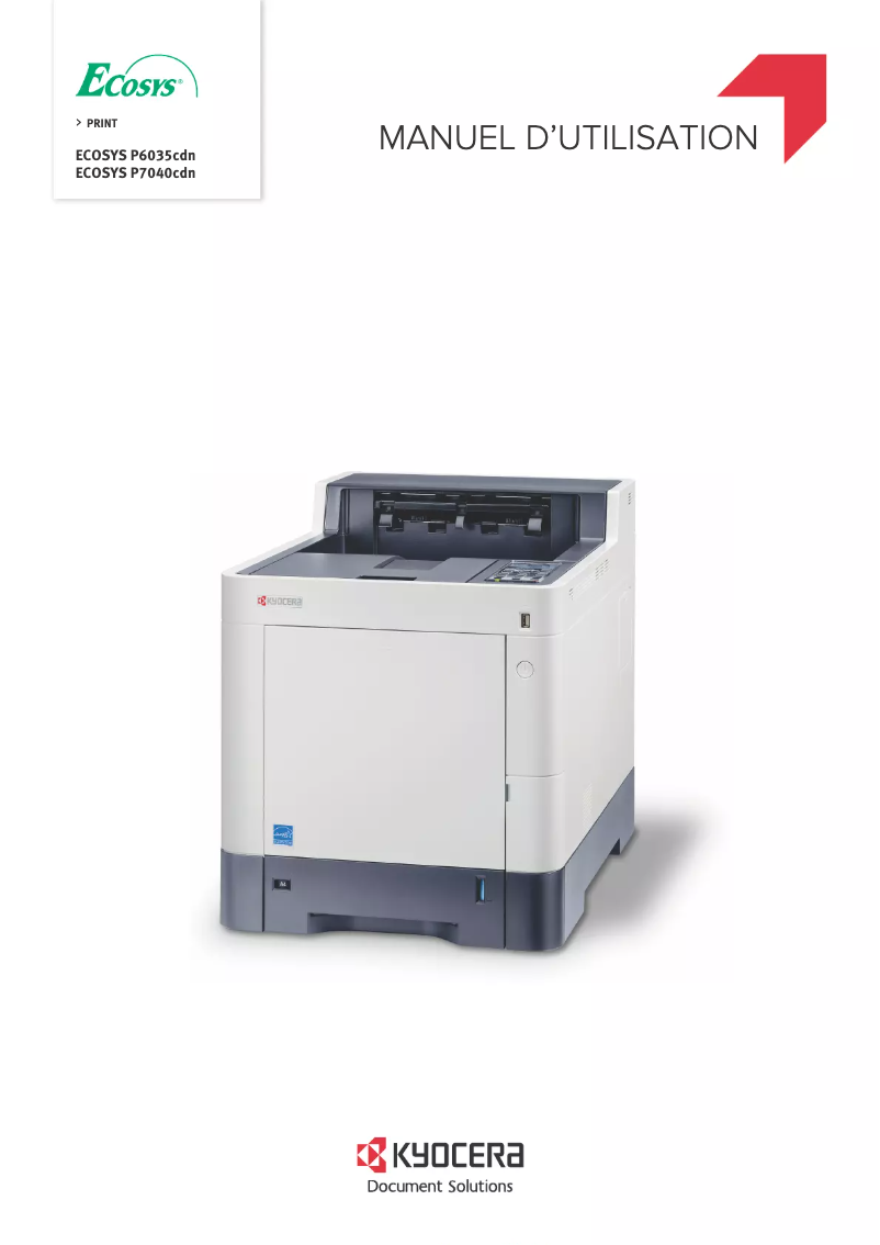 Image de la première page du manuel de l'appareil ECOSYS P6035cdn