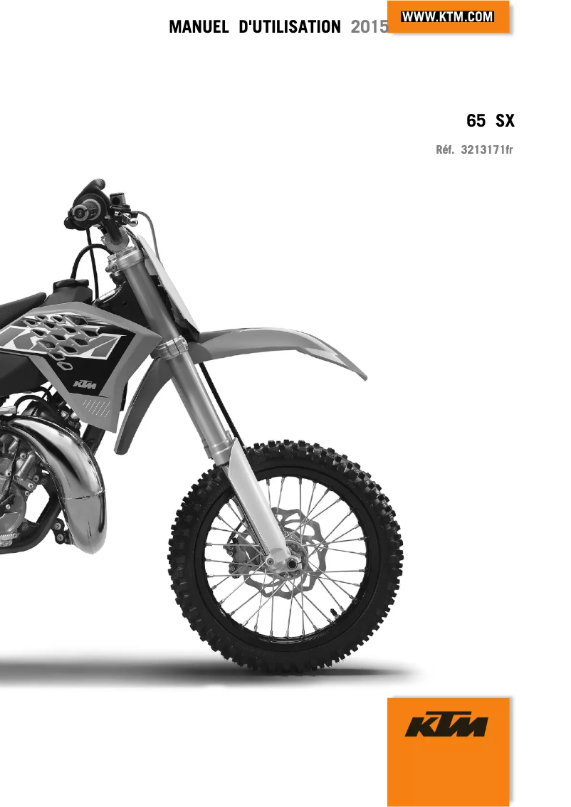 Page 1 de la notice Manuel utilisateur KTM 65 SX (2015)