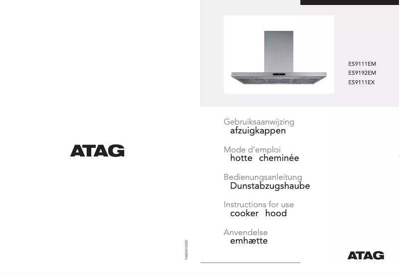 Page n°1 - Manuel utilisateur Atag ES9111EX
