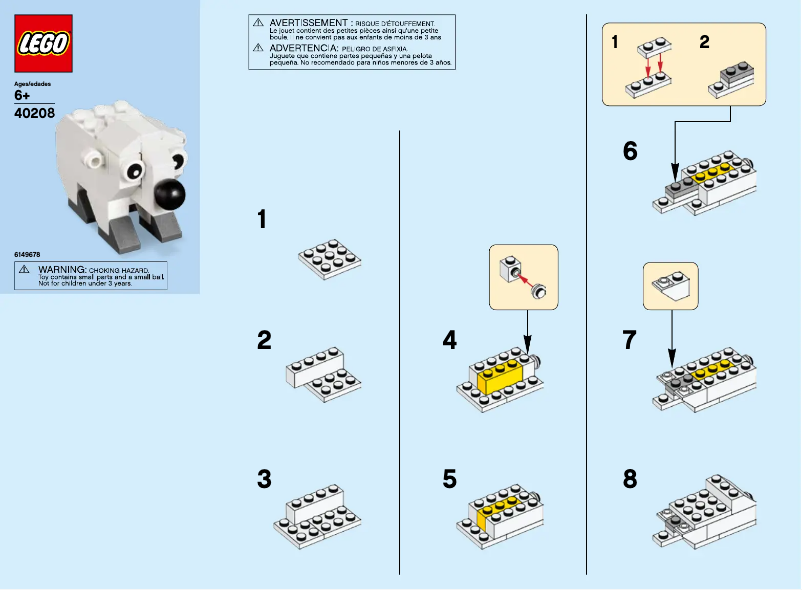 Page n°1 - Manuel utilisateur Lego MMB Polar Bear 40208