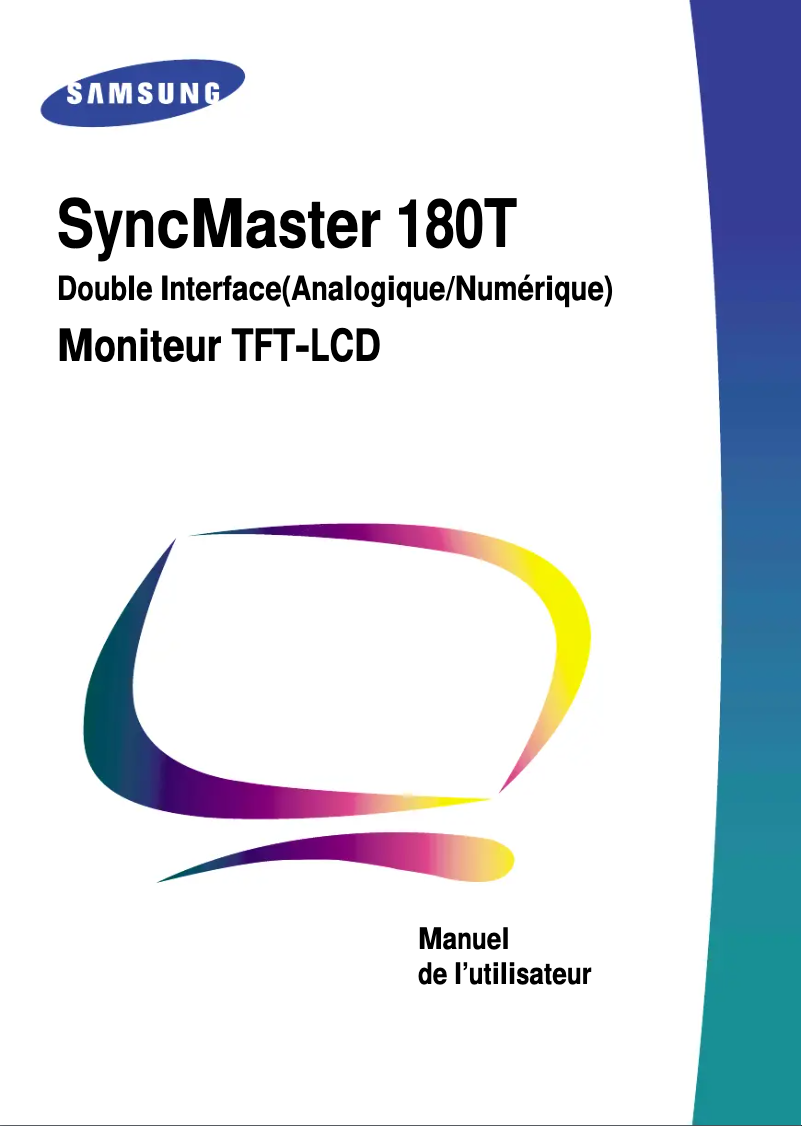 Page n°1 - Manuel utilisateur Samsung SyncMaster 180T