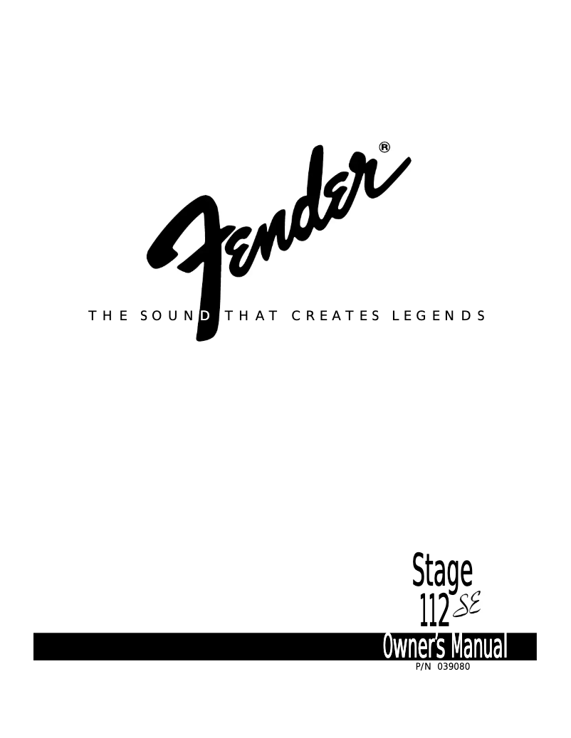 Página 1 del manual Manual de usuario Fender Stage 112 SE