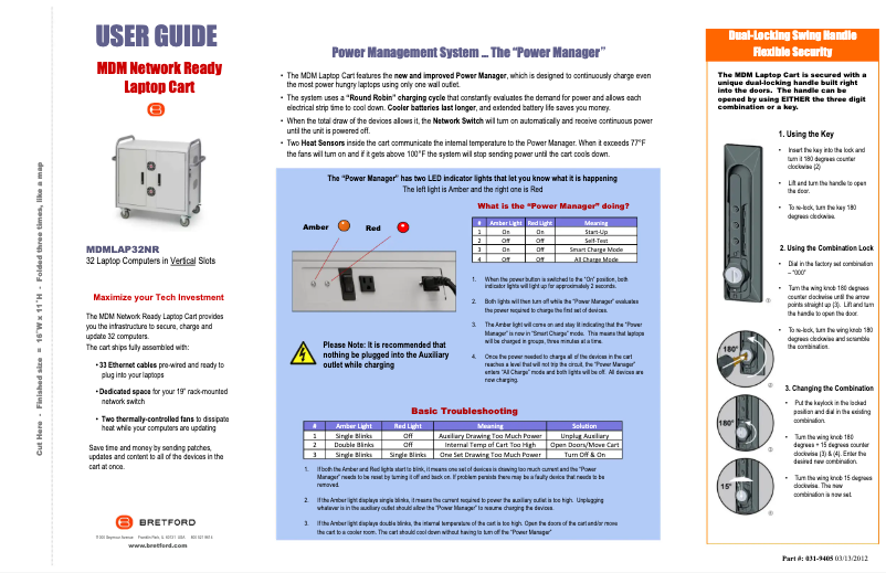 Page 1 de la notice Manuel utilisateur Bretford MDMLAP32NR-CTAL