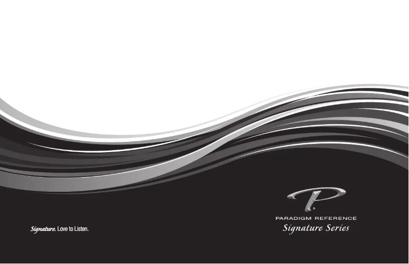 Page 1 de la notice Manuel utilisateur Paradigm Signature SUB 2