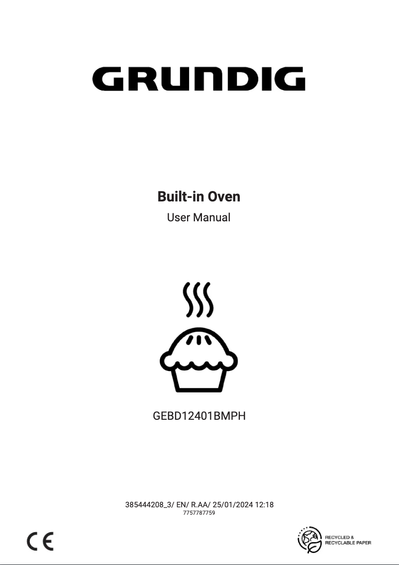 Page 1 de la notice Manuel utilisateur Grundig GEBD12401BMPH